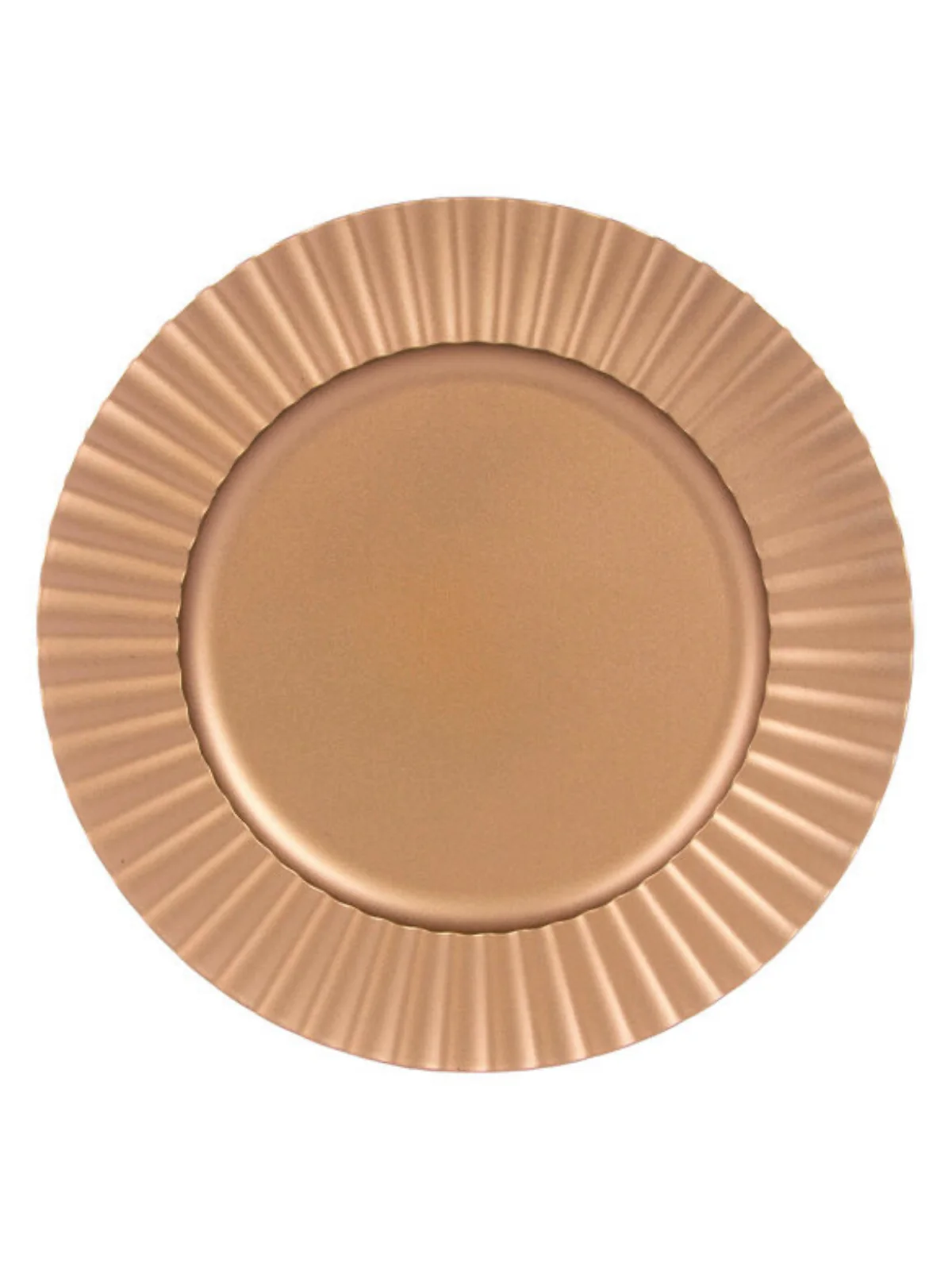 Rose Gold Fluted Charger