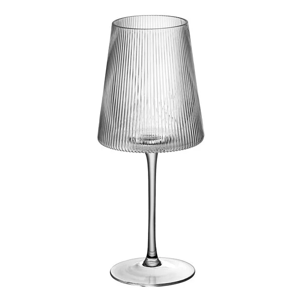 Ribbed Wine Glass