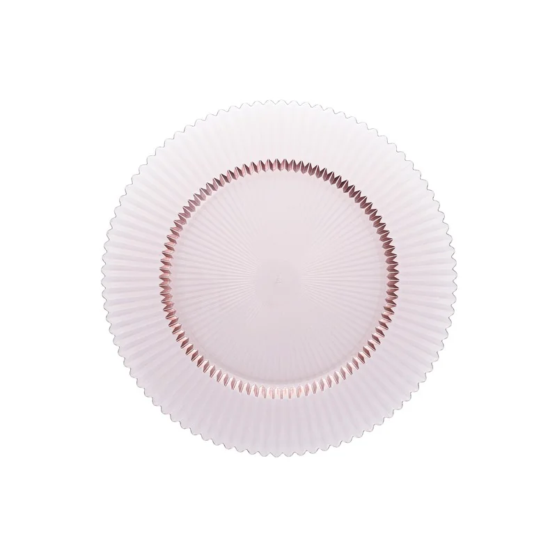 Pink Ribbed Charger