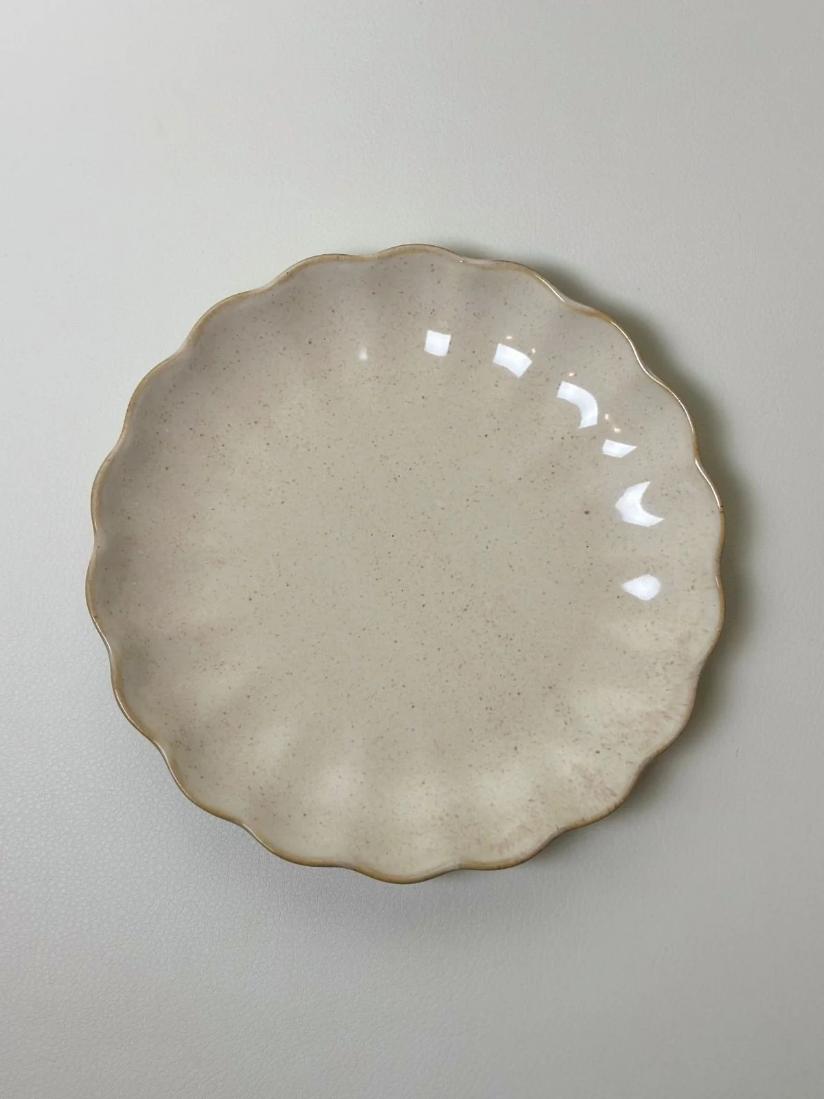 Beige Scalloped Salad Plate - Image 2