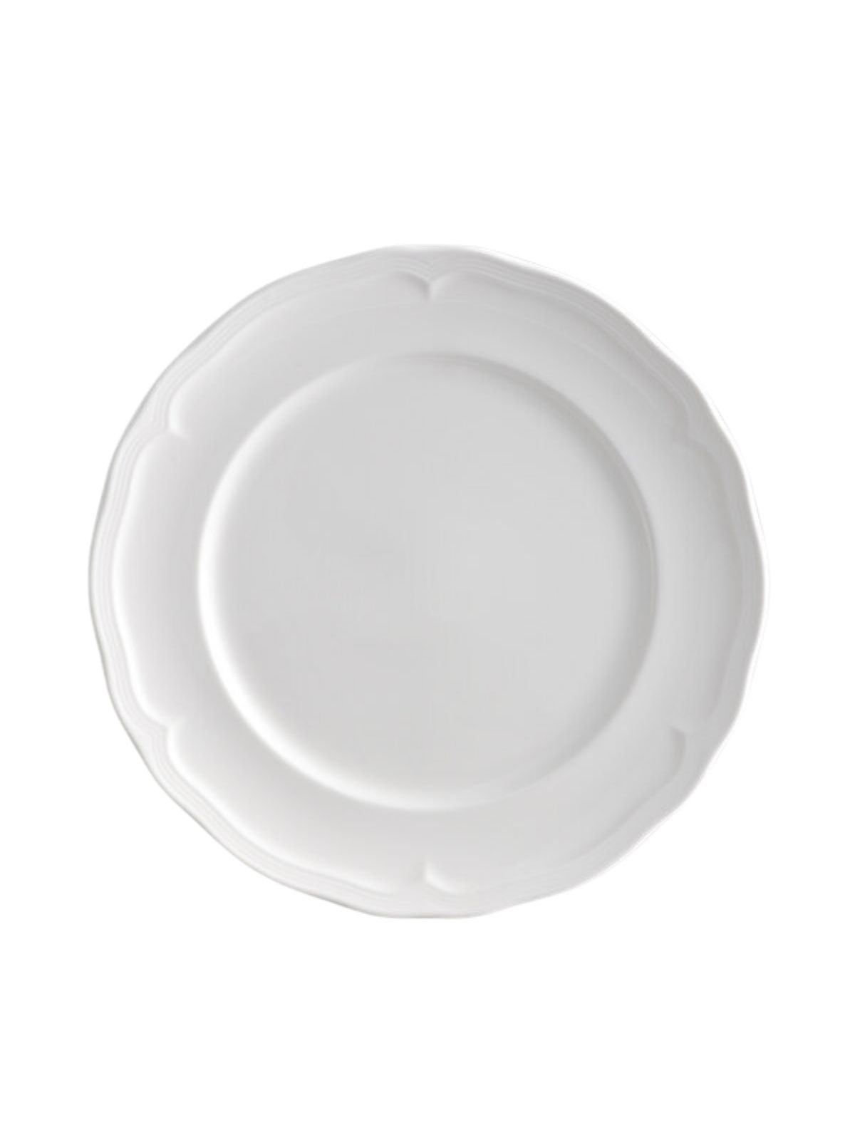 Scalloped White Charger