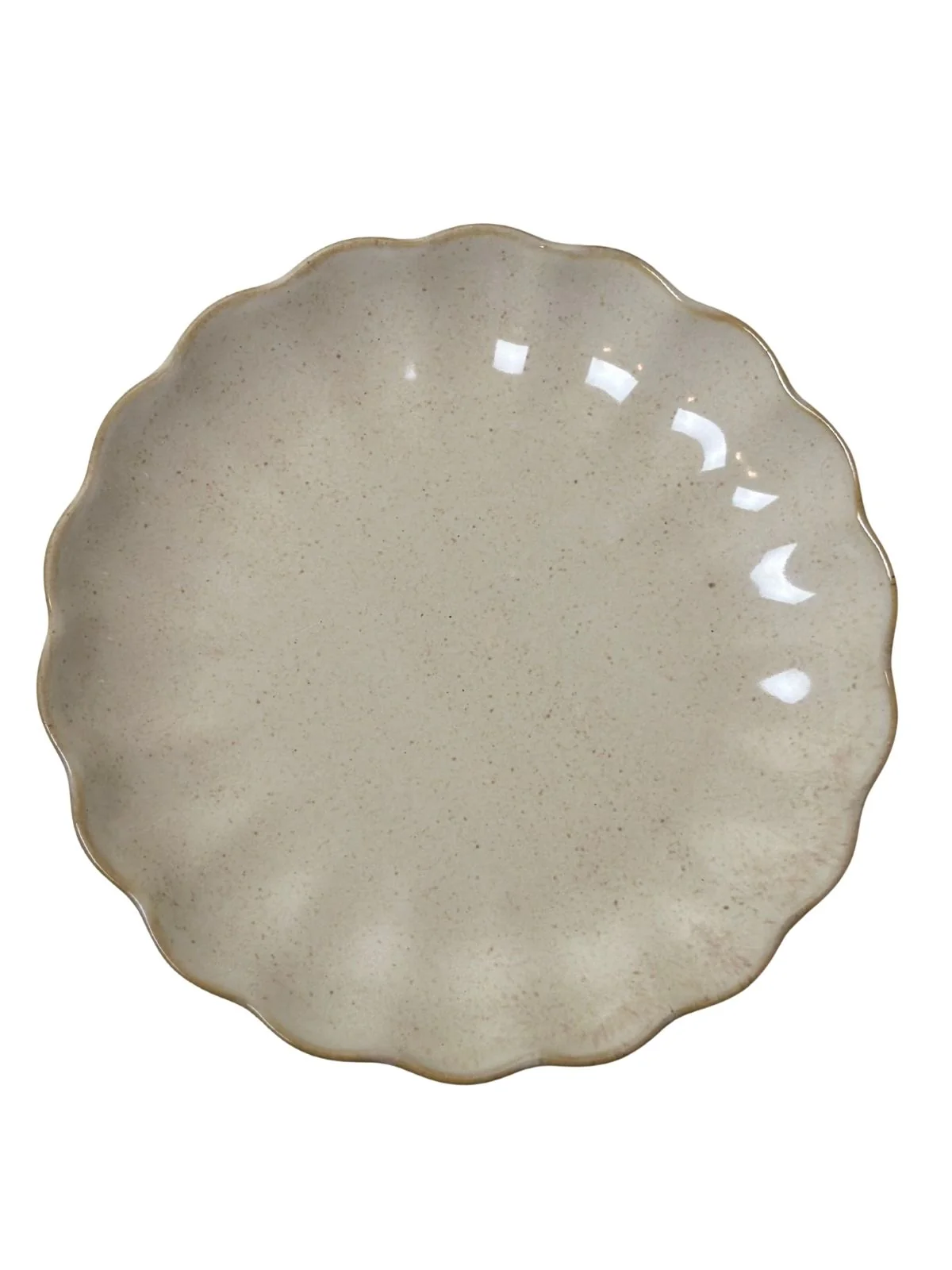 Beige Scalloped Dinner Plate