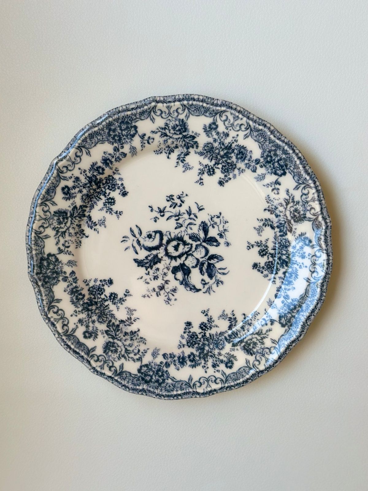 Floral Blue Salad Plate - Image 1